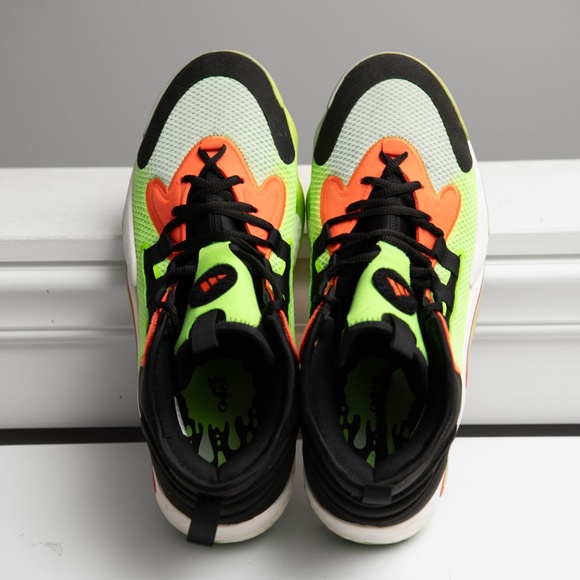 Adidas Basketball Shoes BYW Select Solar Green Impact Orange Boost Men Sz‎ 13 - Picture 5 of 7